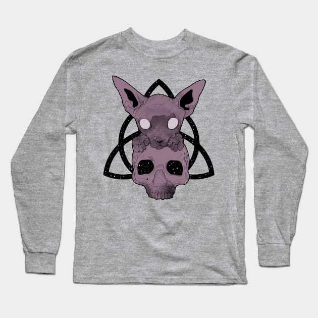 Wiccan Sphynx Long Sleeve T-Shirt by Jess Adams